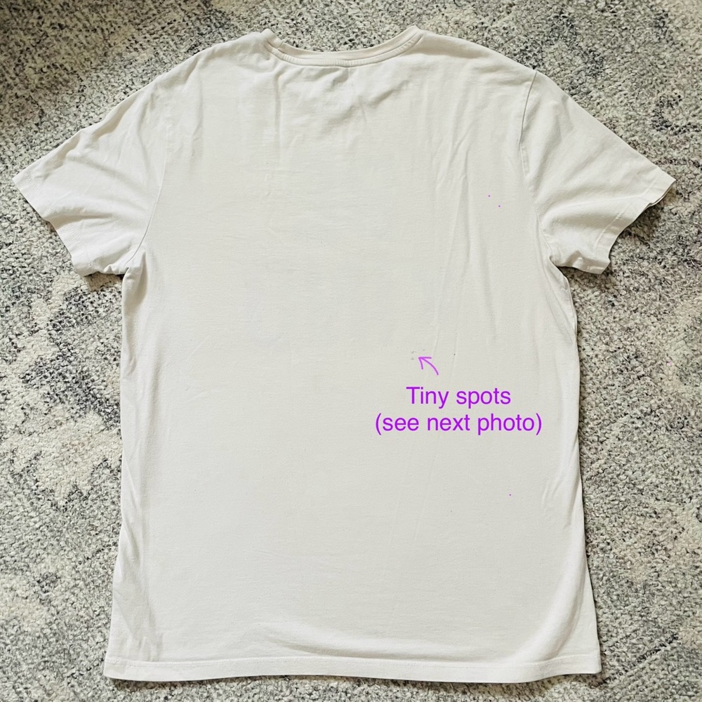 BE KIND off white t shirt short sleeve tee black letters - Picture 6 of 7